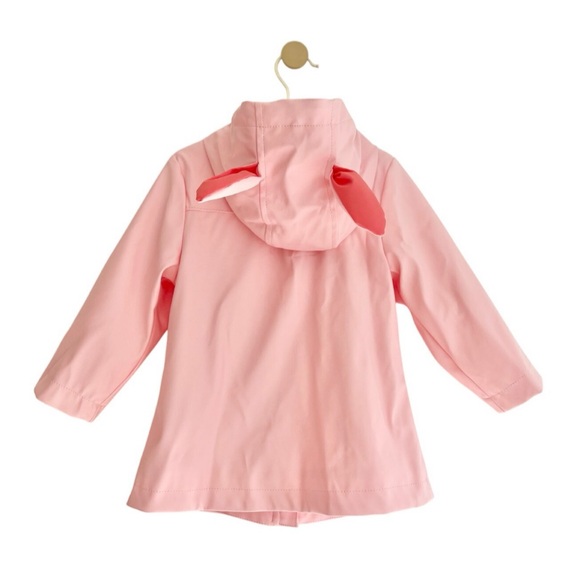Cat & Jack Rain & Wind Coat Light Pink Kids with Bunny Ear Detail Baby 18 Months - Picture 1 of 7